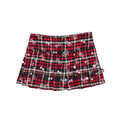 Disney Minnie Mouse Women's Pleated Skirt Red Plaid