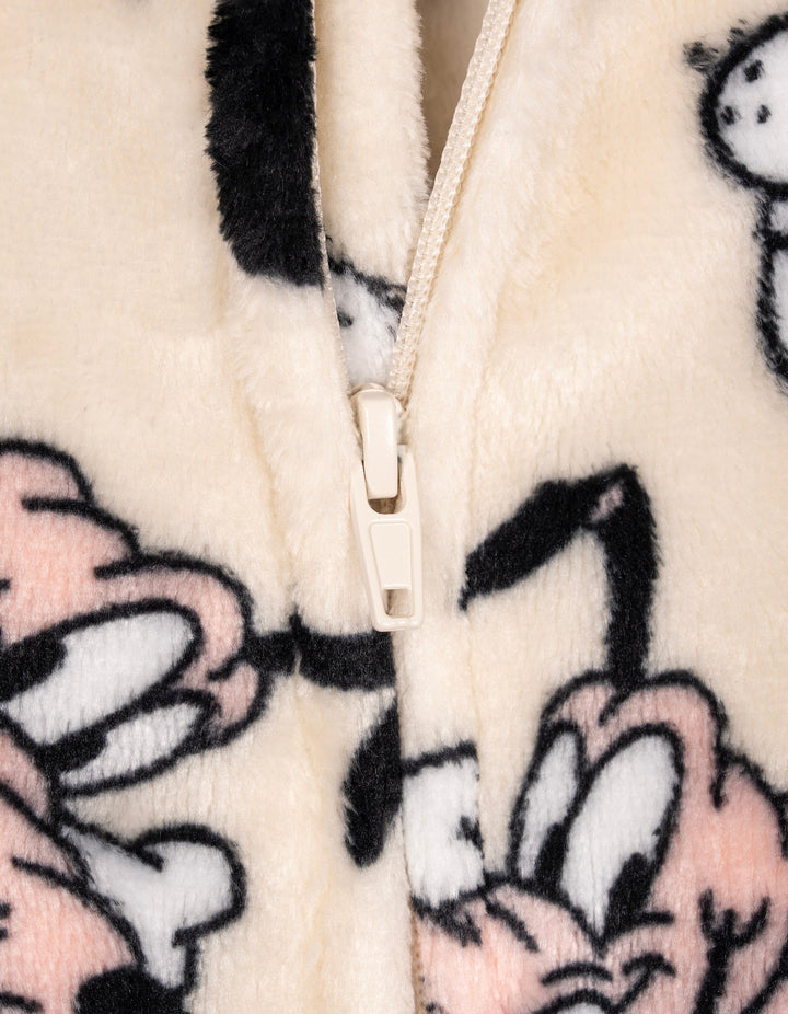 Disney Mickey Mouse & Friends Baby Fleece Footed Sleep N' Play Off White Stars