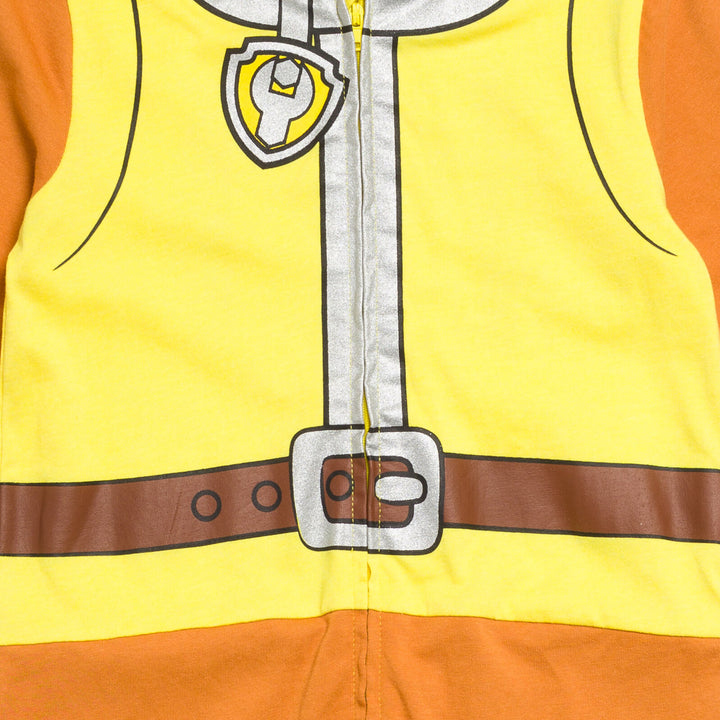 Paw Patrol Rubble Cosplay Hooded One Piece Yellow