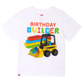 LEGO Boys' Short Sleeve T-Shirt White Birthday Build