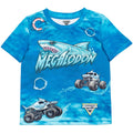Monster Jam Megalodon Boys' Athletic Short Sleeve T-Shirt Ocean Blue