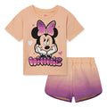 Minnie Mouse Girls' 2-Piece T-Shirt and Shorts Set Ombre Purple