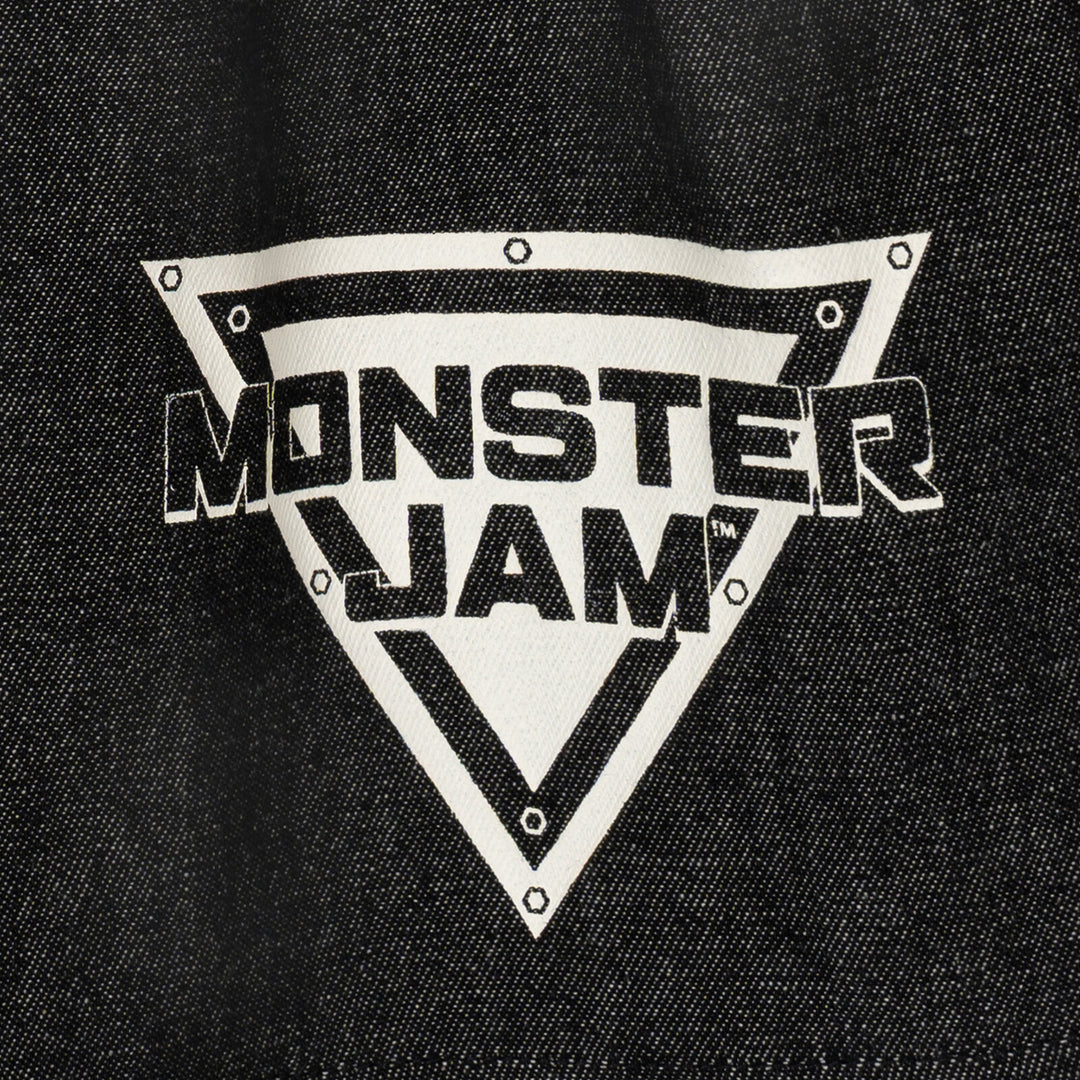Monster Jam Grave Digger Boys' 2-Piece T-Shirt and Denim Skirt Set Gray
