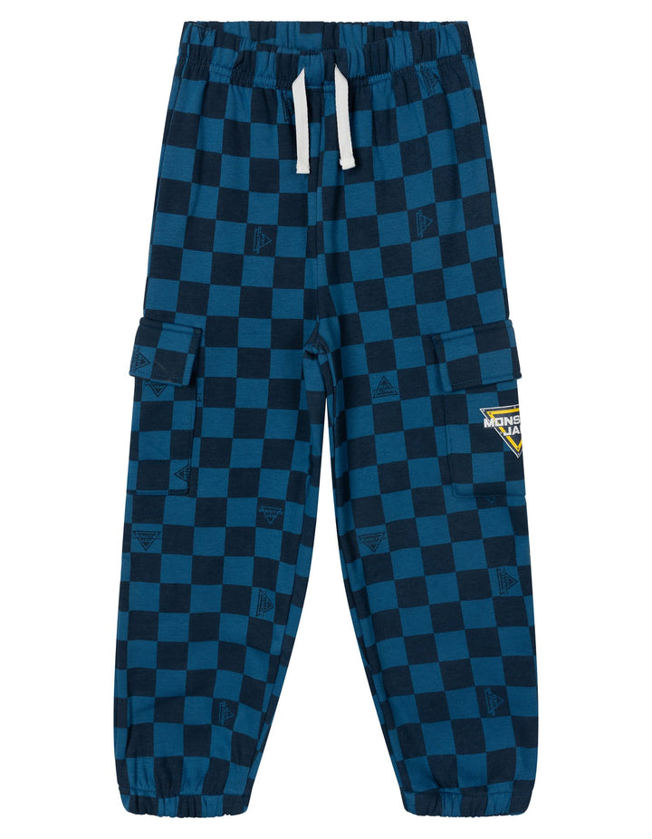 Monster Jam Boys' Fleece 2-Piece Hoodie and Pants Set Navy