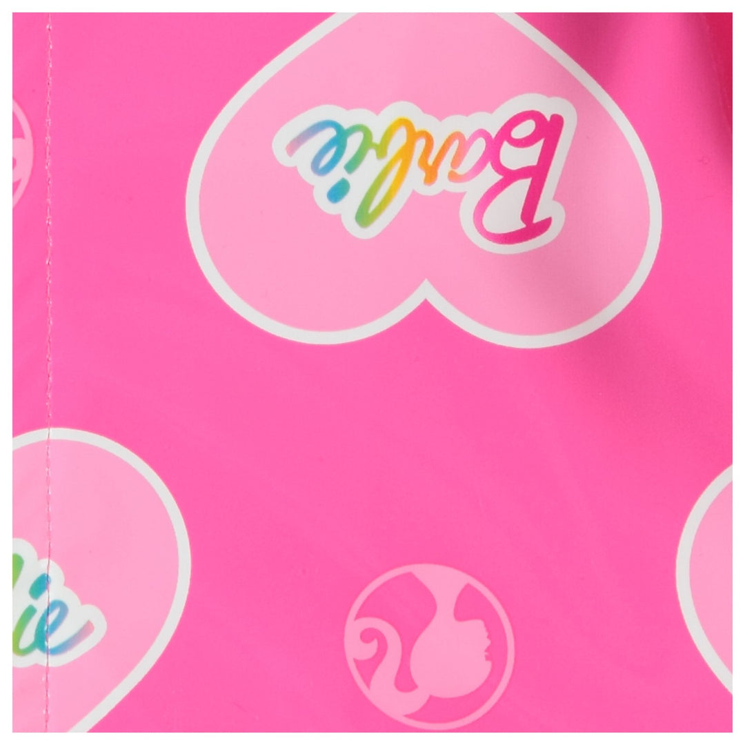 Barbie Girls' Hooded Rain Jacket Pink Hearts