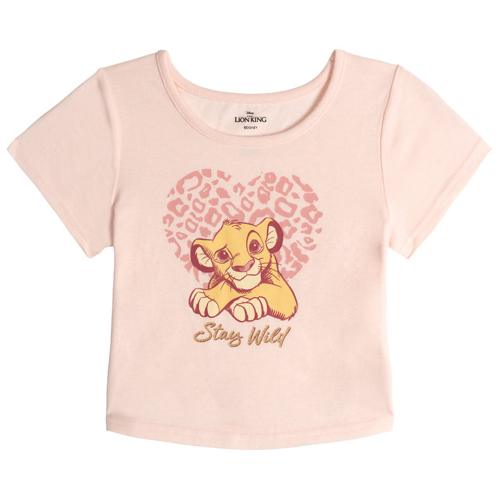 Disney Lion King Simba Girls' T-Shirt and Tutu Skirt Set Peach Pink