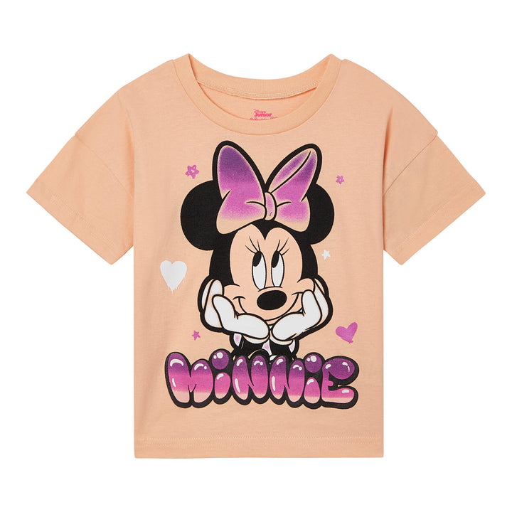 Minnie Mouse Girls' 2-Piece T-Shirt and Shorts Set Ombre Purple