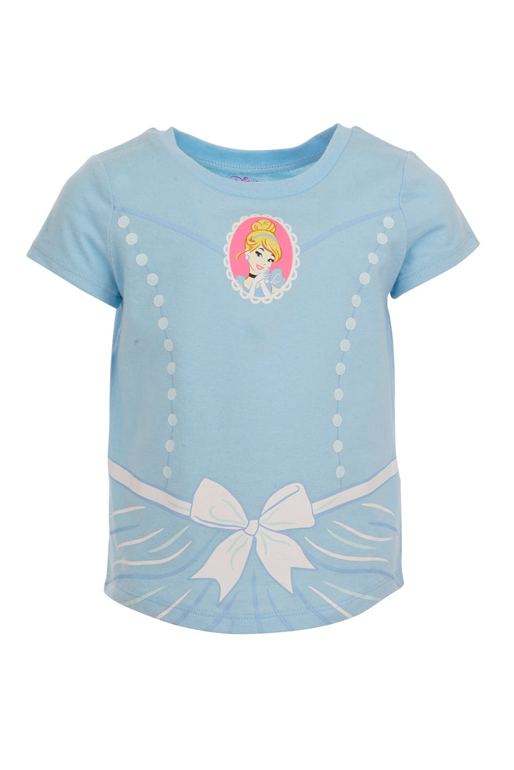 Disney Princess Girls' Cosplay 5-Pack T-Shirts Multi