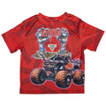 Monster Jam Boys' Athletic Short Sleeve T-Shirt Zombie Red
