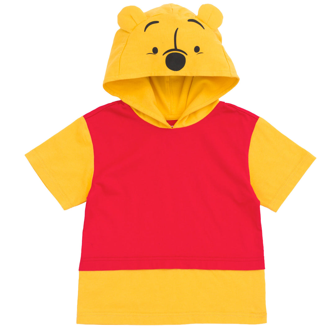 Disney Winnie the Pooh Boys' Cosplay Short Sleeve Hooded T-Shirt Red Yellow