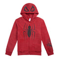 Marvel Spider-Man Cosplay Fleece Zip-Up Hoodie Spiderman Acid Red