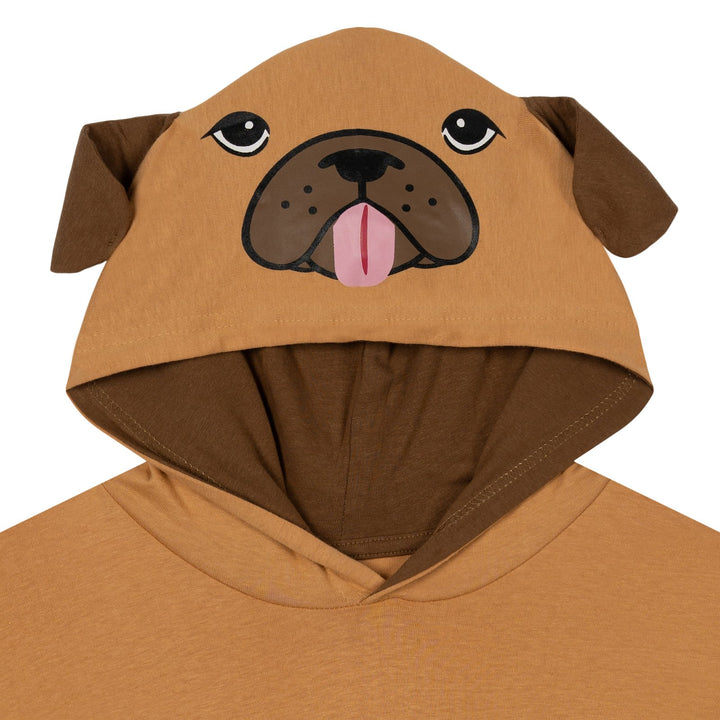 imagikids Adult Men or Women Cosplay Hooded T-Shirt Sandy Puppy Tan