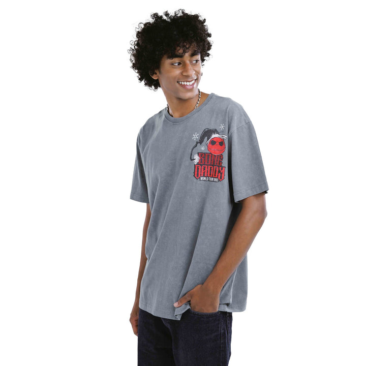 Nightmare Before Christmas Jack Skellington Men's T-Shirt Charcoal Wash