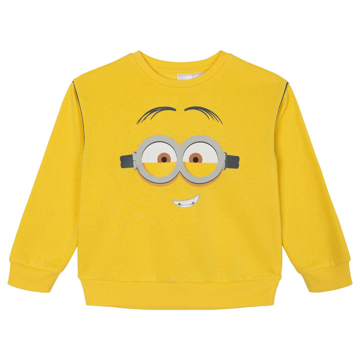 Minions Boys' 2-Piece Fleece Sweatshirt and Pants Set Yellow Grey