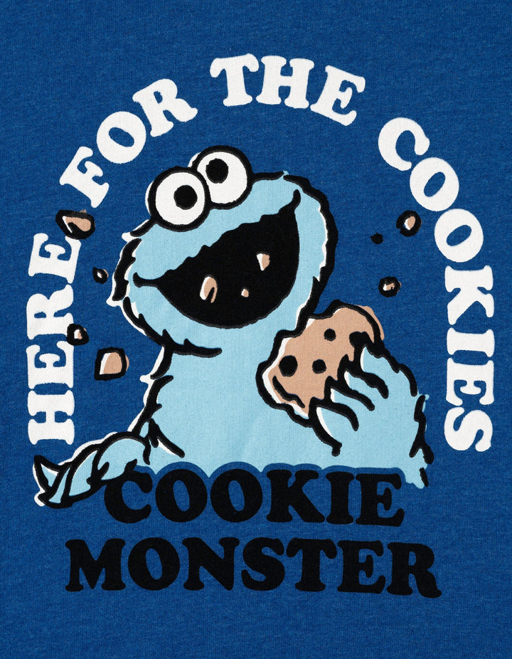 Sesame Street Boys' 2-Piece Sweatshirt and Joggers Set Cookie Monster Blue