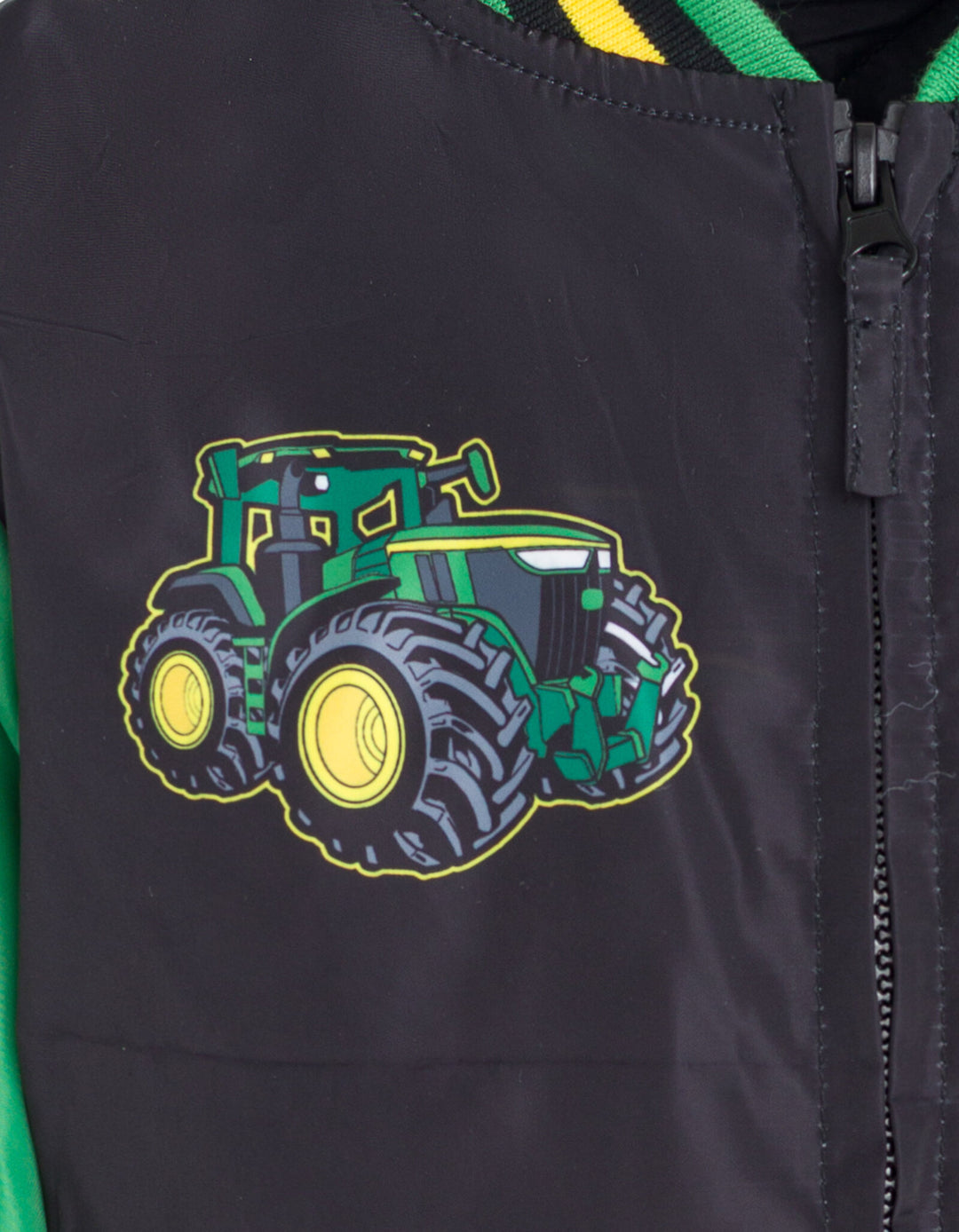John Deere Boys' Varsity Bomber Jacket Green and Black