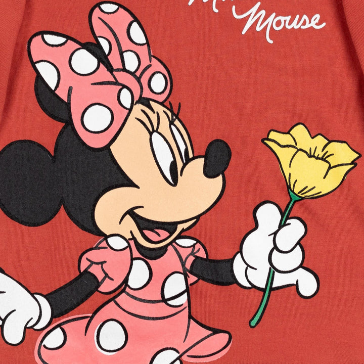 Minnie Mouse Girls' Fleece Hooded Sweatshirt Red