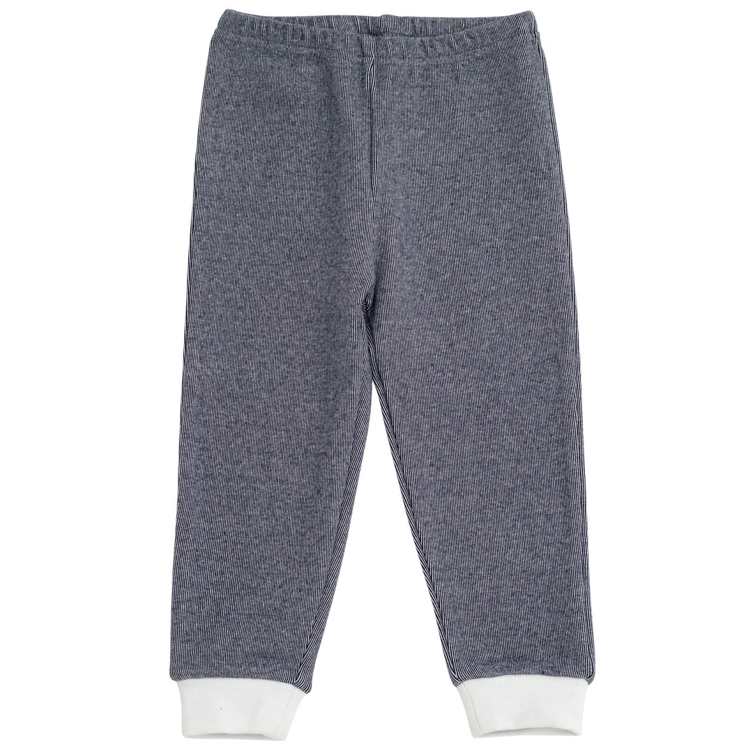 Cozeeme Boys' Loungewear 2-Piece Tee and Pants Set Navy White Stripe