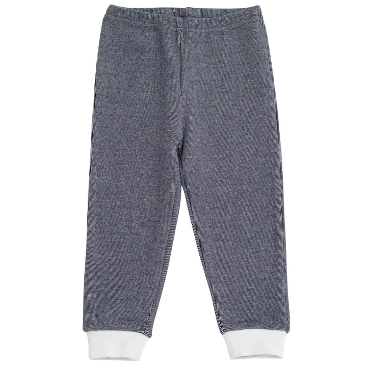 Cozeeme Boys' Loungewear 2-Piece Tee and Pants Set Navy White Stripe