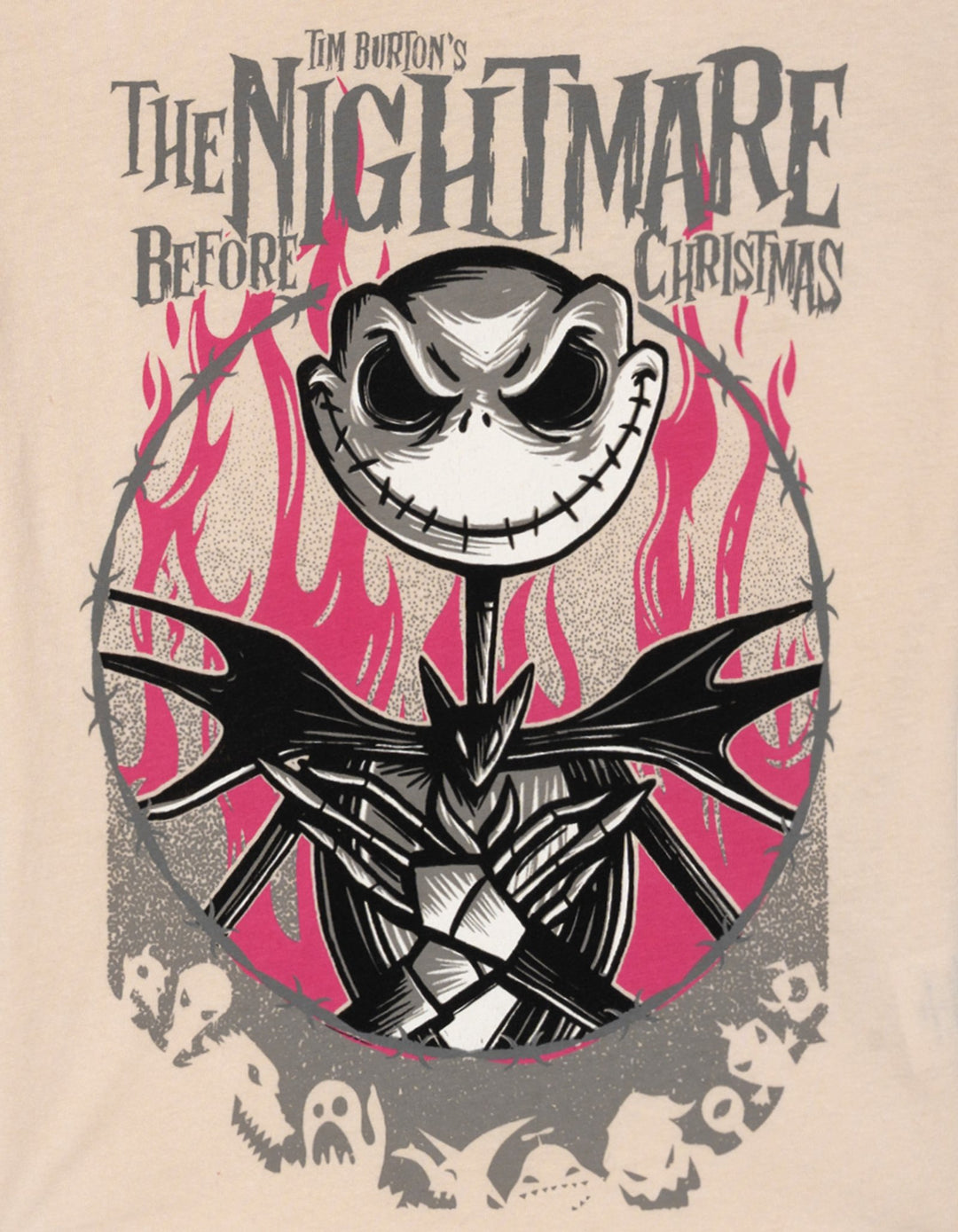Nightmare Before Christmas Jack Skellington Boys' Short Sleeve T-Shirt Sandshell
