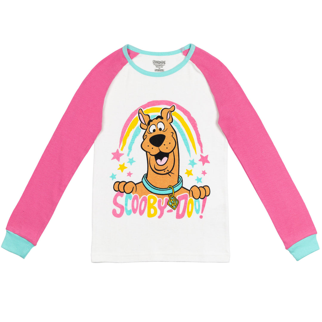 Scooby-Doo Girls' 2-Piece Pajama Shirt and Pants Set Pink