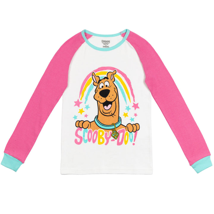 Scooby-Doo Girls' 2-Piece Pajama Shirt and Pants Set Pink