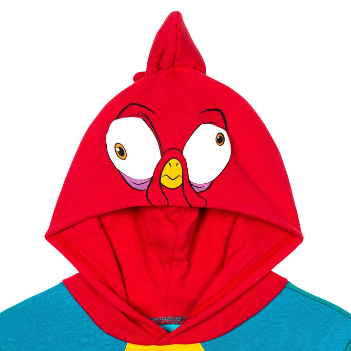 Moana Heihei Women's Cosplay Fleece Pullover Hoodie Hei Hei Teal Green