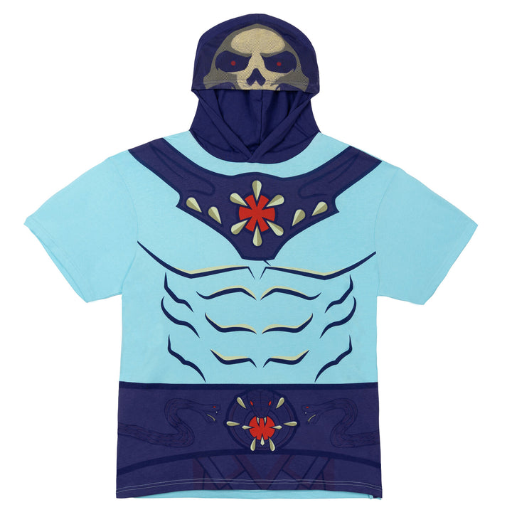 Masters of the Universe Skeletor Boys' Cosplay Hooded T-Shirt Light Blue