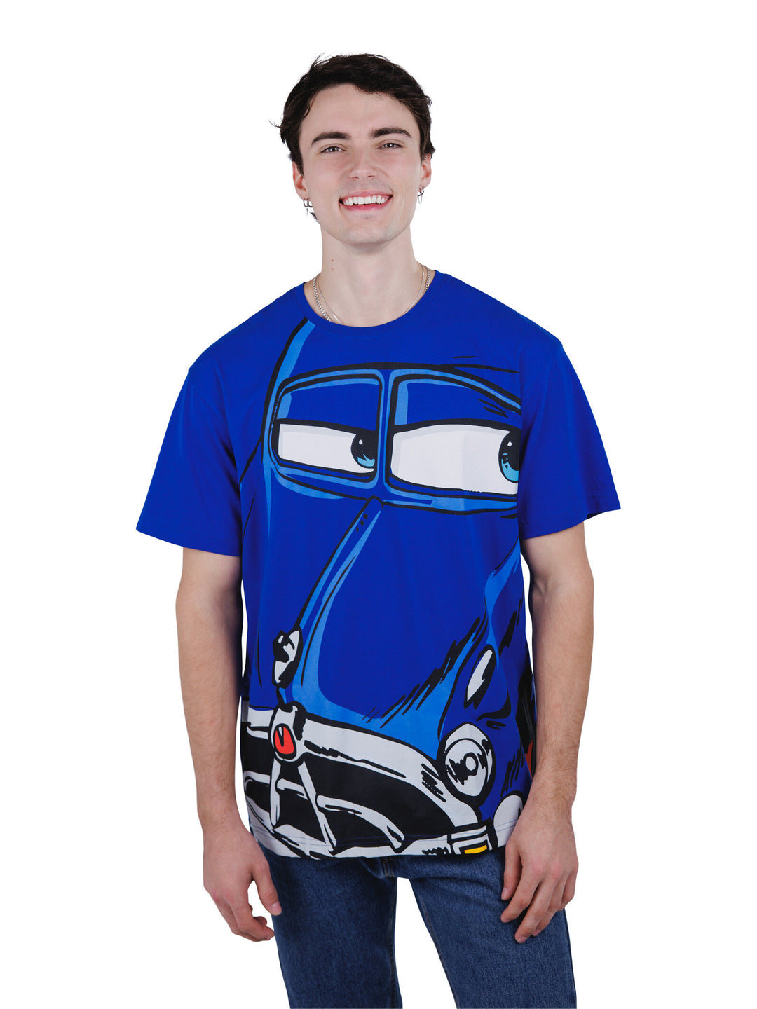 Cars Matching Family Cosplay Short Sleeve T-Shirt Doc Hudson Dark Blue