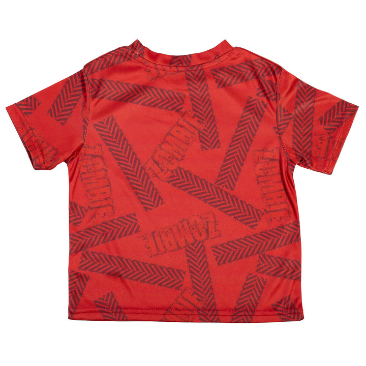 Monster Jam Boys' Athletic Short Sleeve T-Shirt Zombie Red
