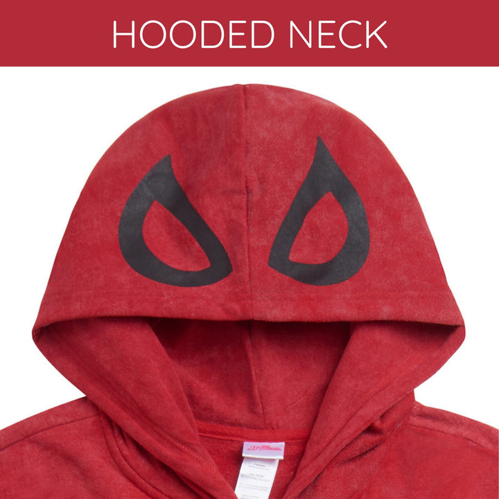 Marvel Spider-Man Cosplay Fleece Zip-Up Hoodie Spiderman Acid Red