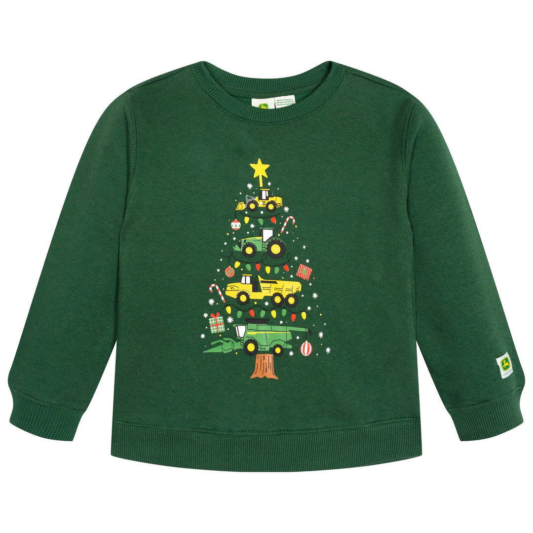 John Deere Boys' Holiday Fleece Pullover Forest Green