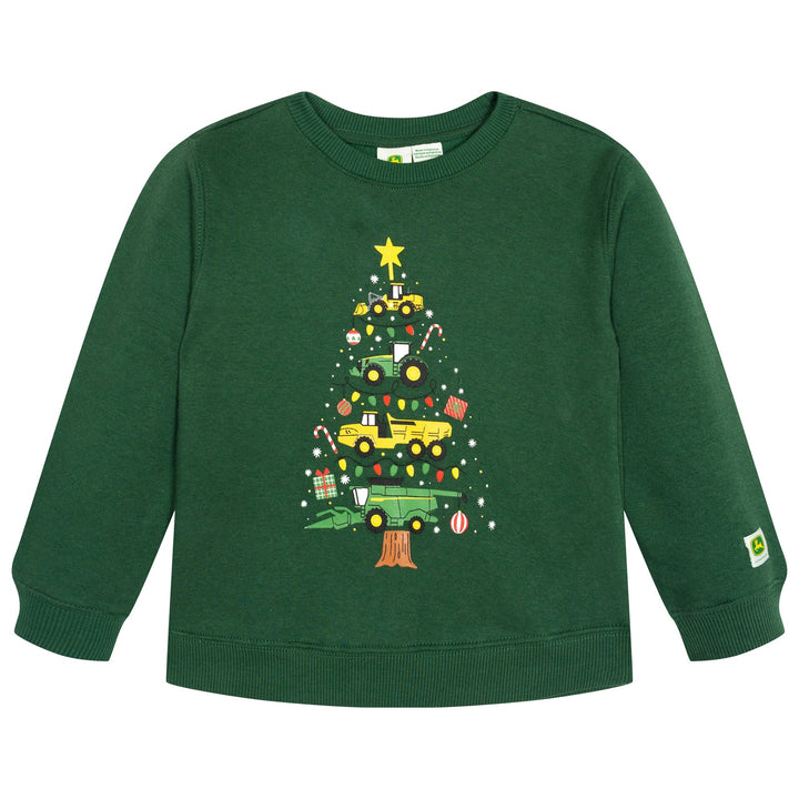 John Deere Boys' Holiday Fleece Pullover Forest Green