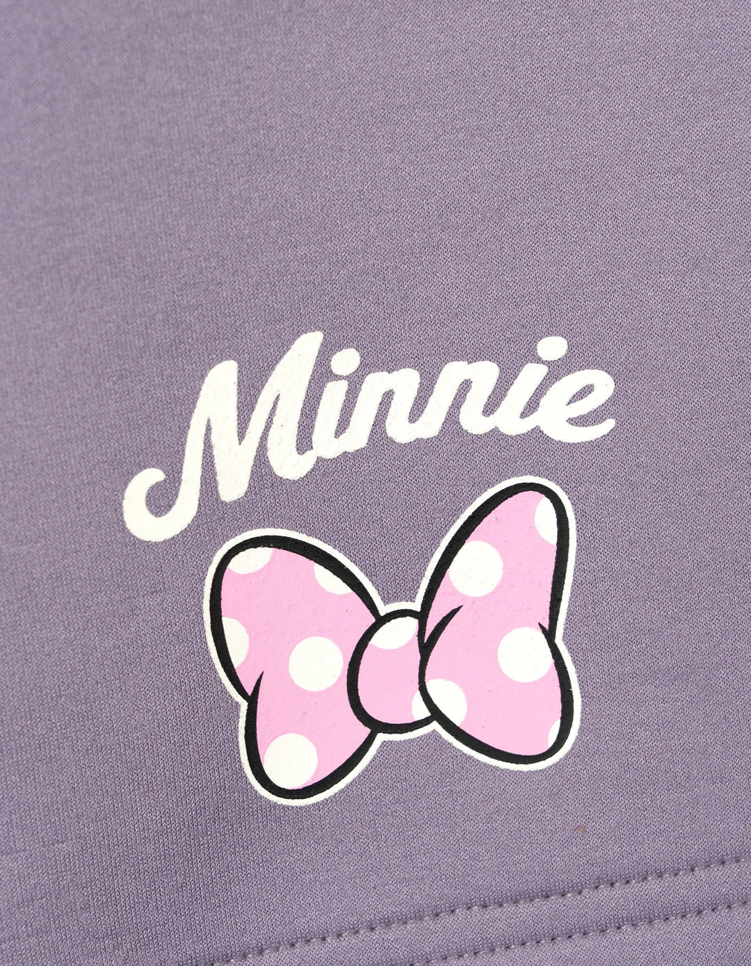 Minnie Mouse Girls' Quarter-Zip Sweatshirt and Wide-Leg Pants Set Dusk Purple