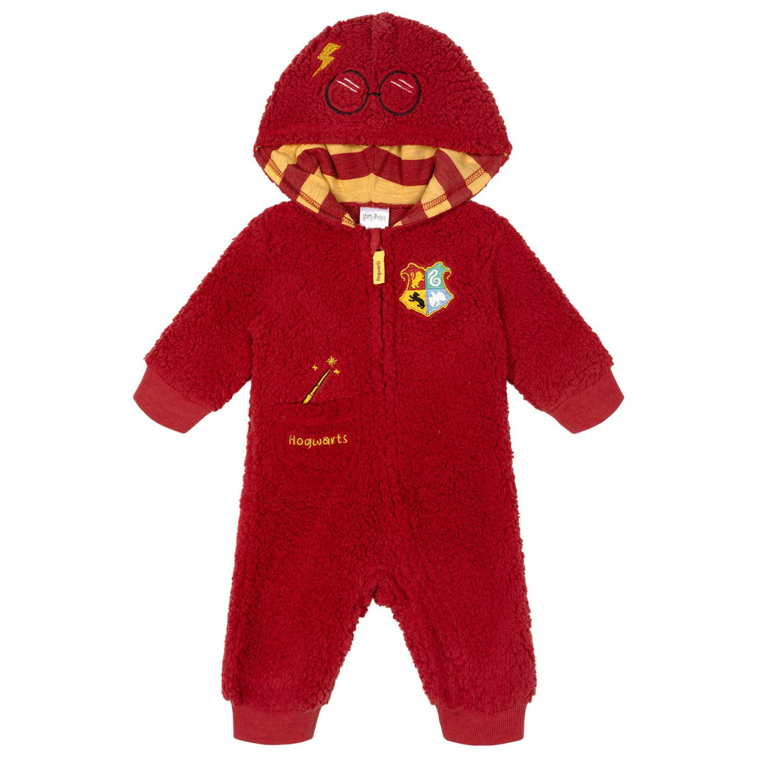 Harry Potter Baby Cosplay Hooded One Piece Red