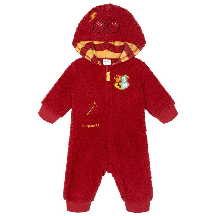 Harry Potter Baby Cosplay Hooded One Piece Red