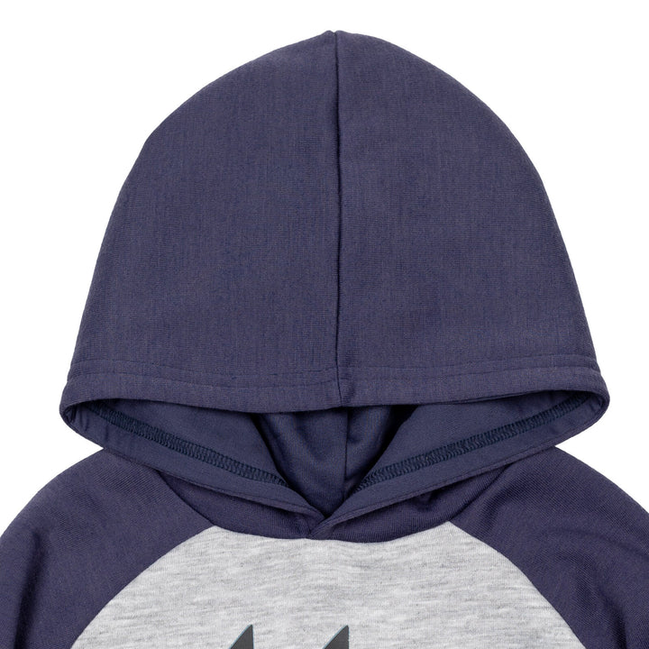 Bluey Boys' Fleece Hooded Sweatshirt Navy Heather Grey