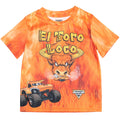 Monster Jam El Toro Loco Boys' Athletic Short Sleeve T-Shirt Flame