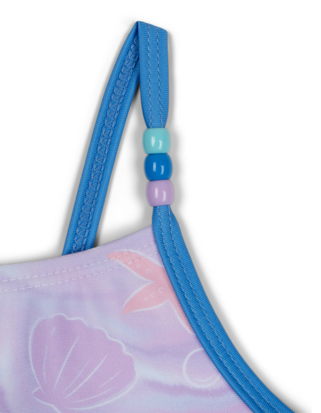 The Little Mermaid Princess Ariel Girls' One Piece Bathing Suit Lavender Blue