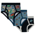 Godzilla Boys' 3-Pack Underwear Briefs Blue Grey Slate