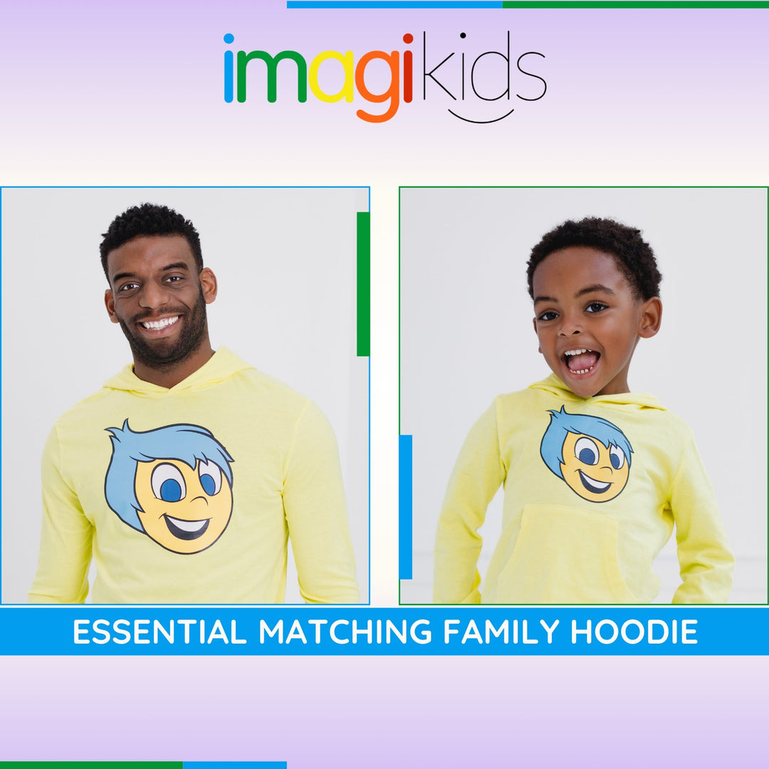 Inside Out Joy Men's Jersey Hooded Long Sleeve Tee Yellow