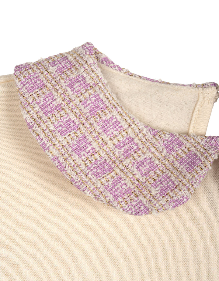Disney Tangled Rapunzel Fleece Sweatshirt and Plaid Pleated Skirt Set Lilac