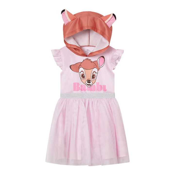 Bambi Girls' Cosplay Hooded Dress Pink Brown