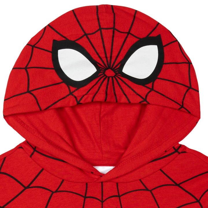 Marvel Spider-Man Adult Men or Women Cosplay Hooded Tee Scarlet Blue Spiderman