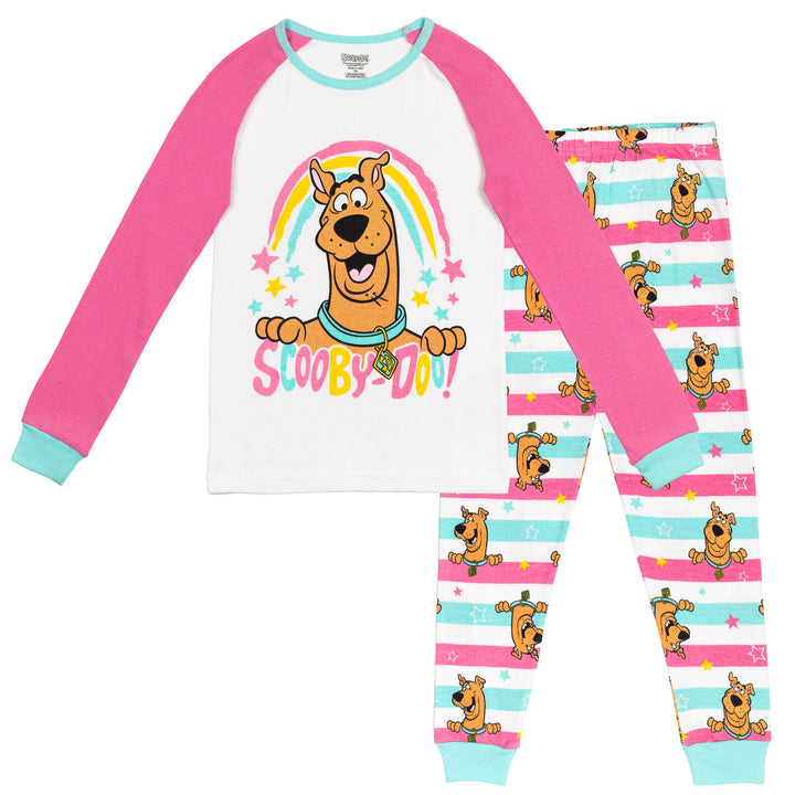 Scooby-Doo Girls' 2-Piece Pajama Shirt and Pants Set Pink