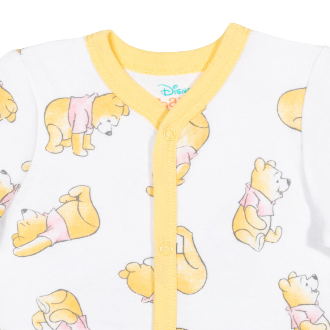 Disney Winnie the Pooh 2-Pack Footed One-Piece Sleep N' Play White Grey