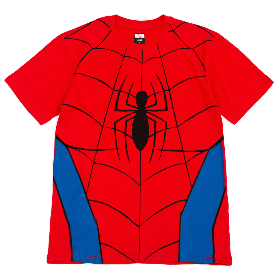 Marvel Matching Family Cosplay Short Sleeve T-Shirt Red Blue Spider Man