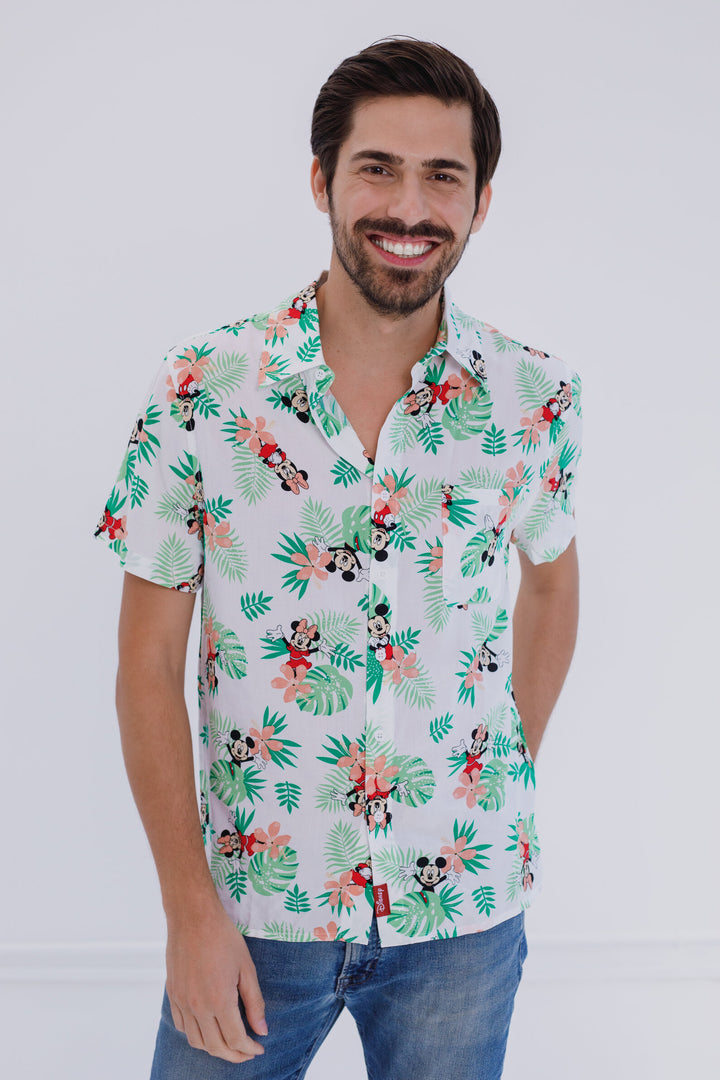 Disney Mickey Mouse & Friends Men's Shirt and Dress Ivory Minnie