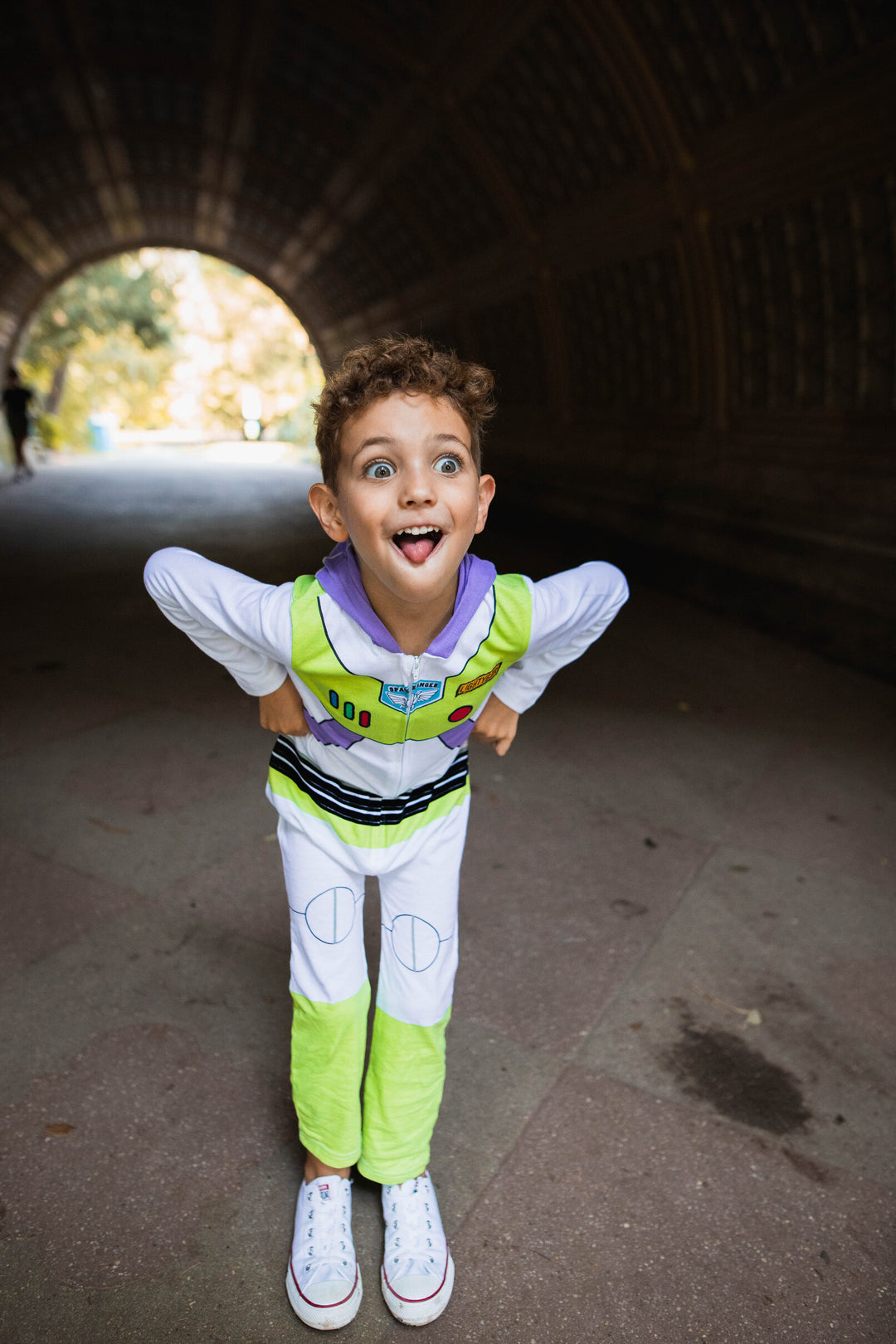 Disney Toy Story Buzz Lightyear Boys' Cosplay Hooded One Piece White