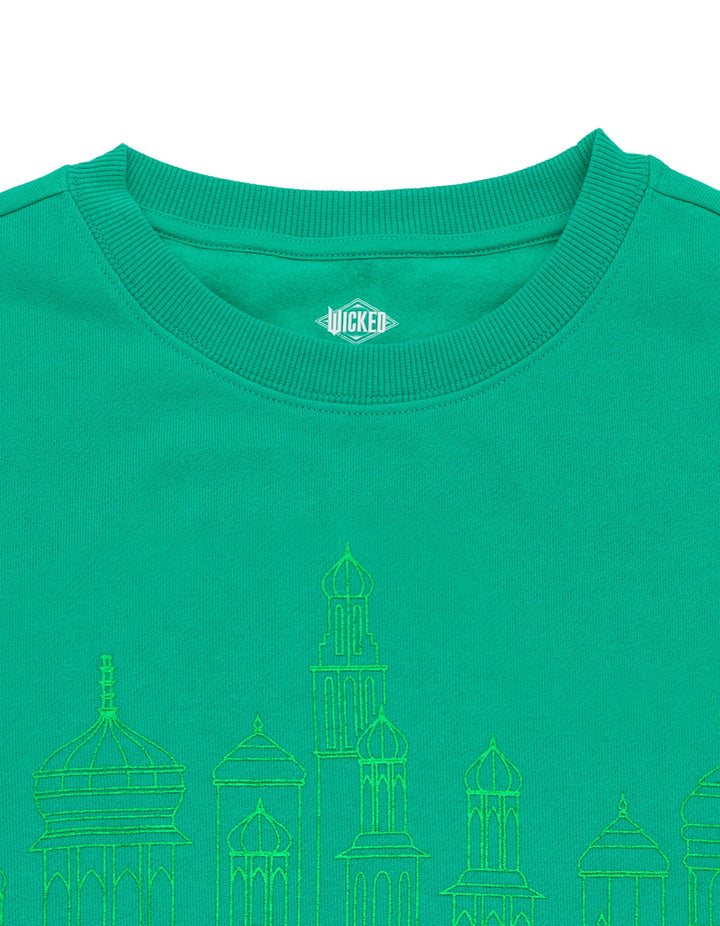 Wicked Women's Fleece Crewneck Pullover Emerald Green